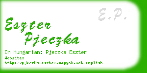 eszter pjeczka business card